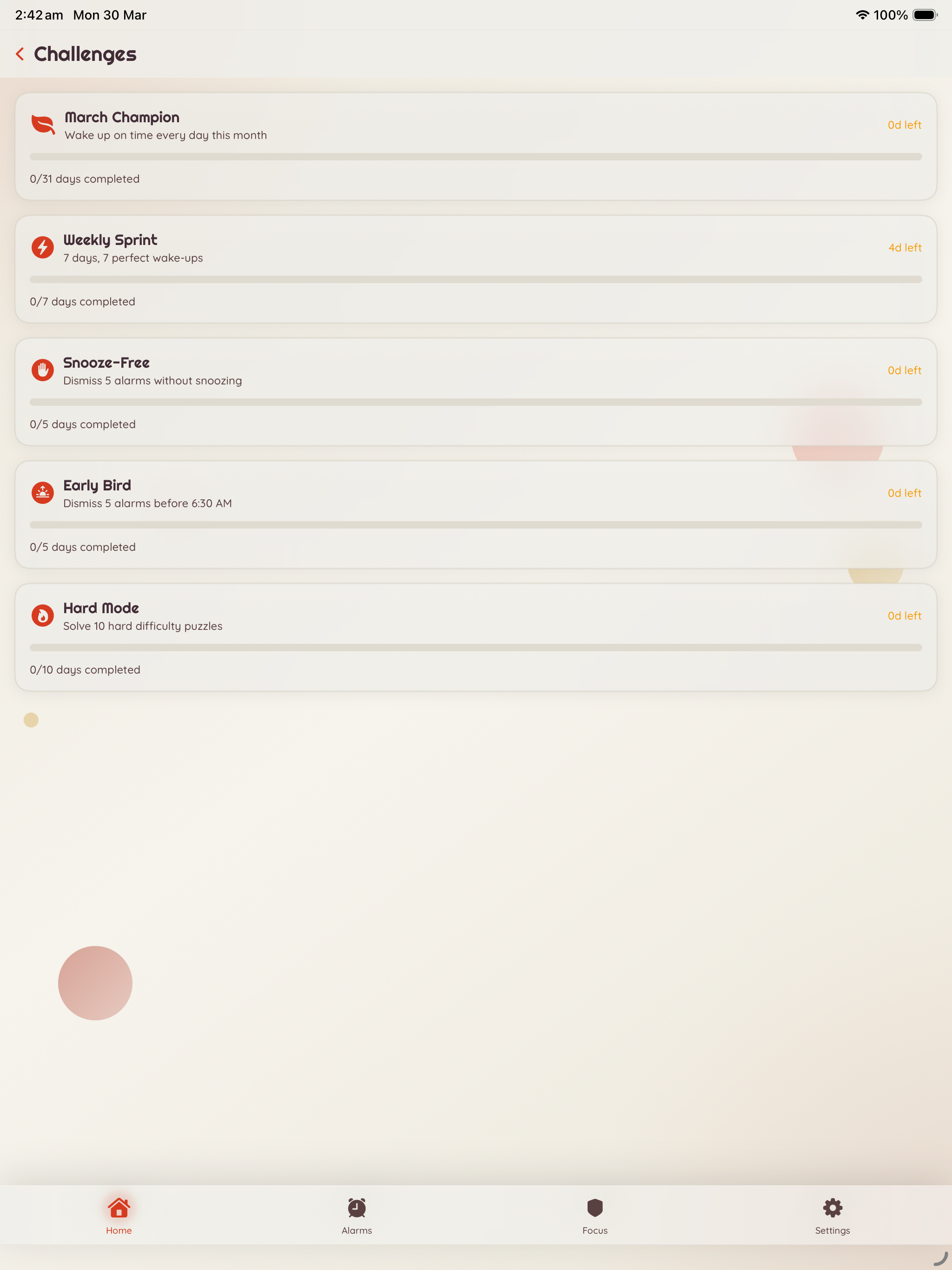iPad — Daily Missions with XP rewards